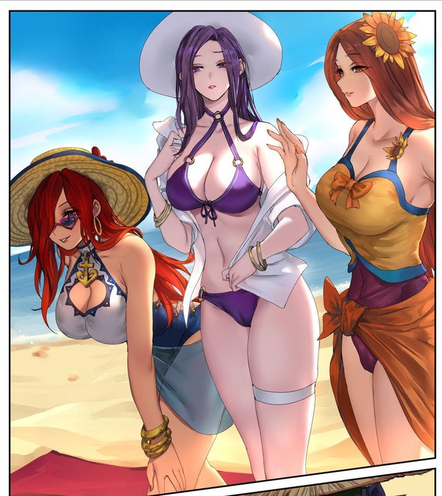 3791095 - Caitlyn League_of_Legends Leona Miss_Fortune Pd